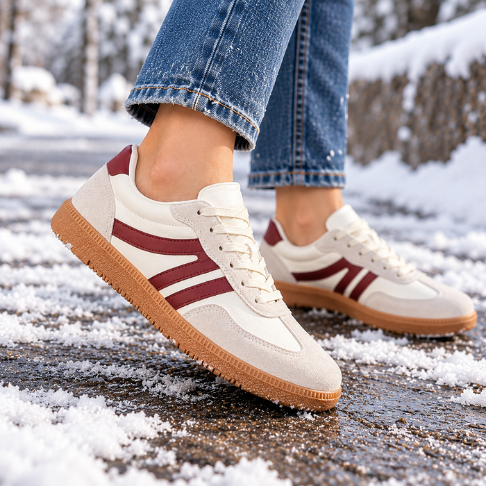 Women's Lightweight Suede Casual Sneakers with Cushioned Supportive Insole for Everyday Comfort