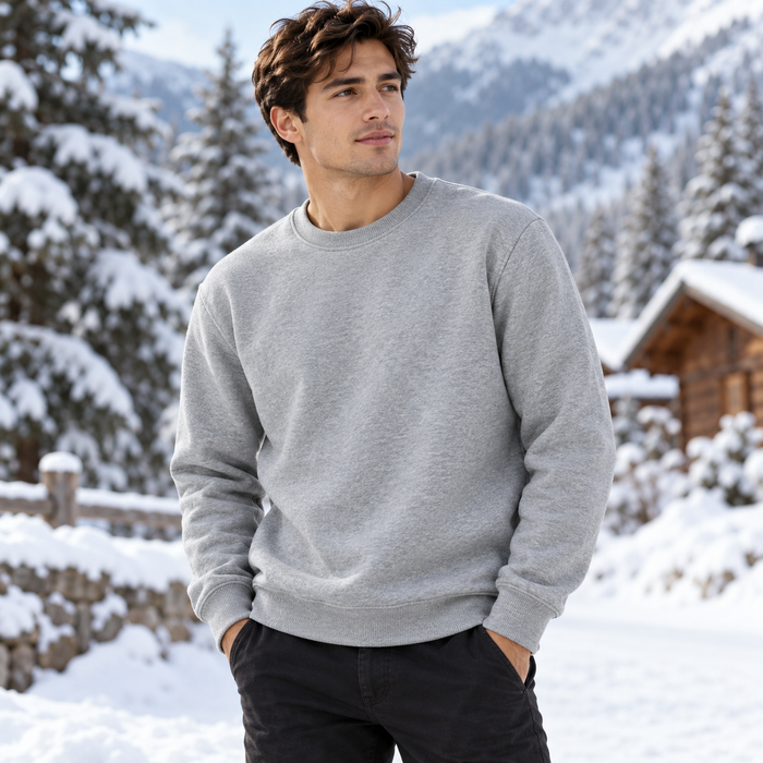 Men's Warm Faux Lambswool Casual Hoodie