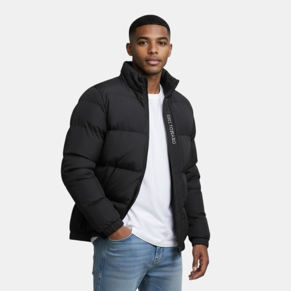 Men's Weather-Resistant Long Winter Jacket