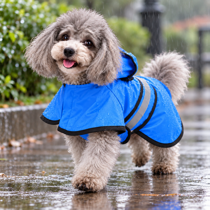 Reflective Poncho Raincoat for Golden Retrievers and Big Dogs