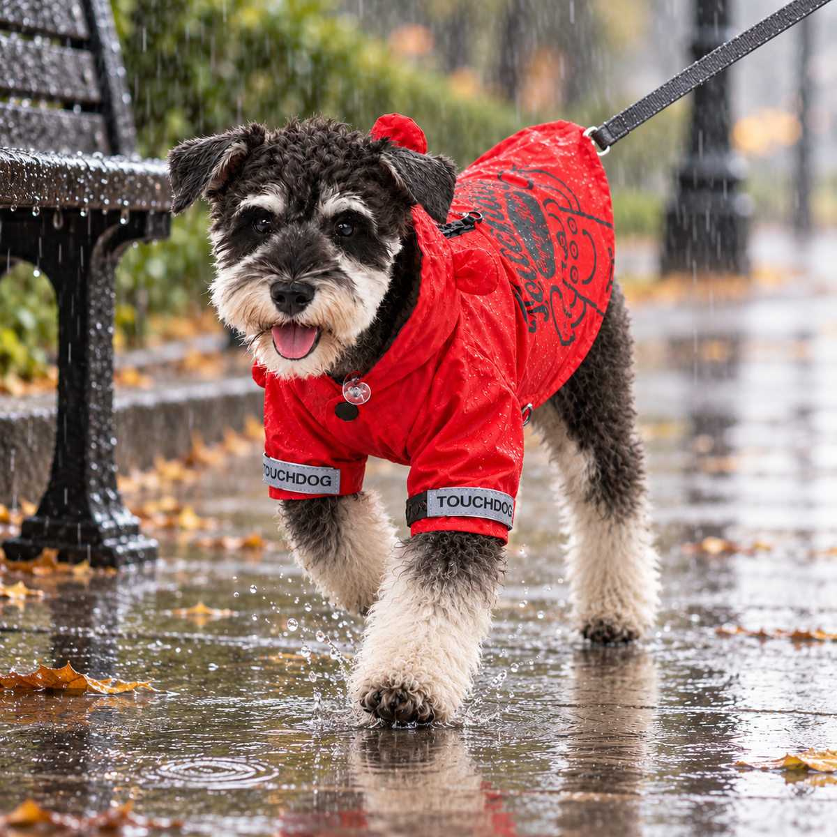 Nylon Raincoat with Two-Feet Style for Small Dogs