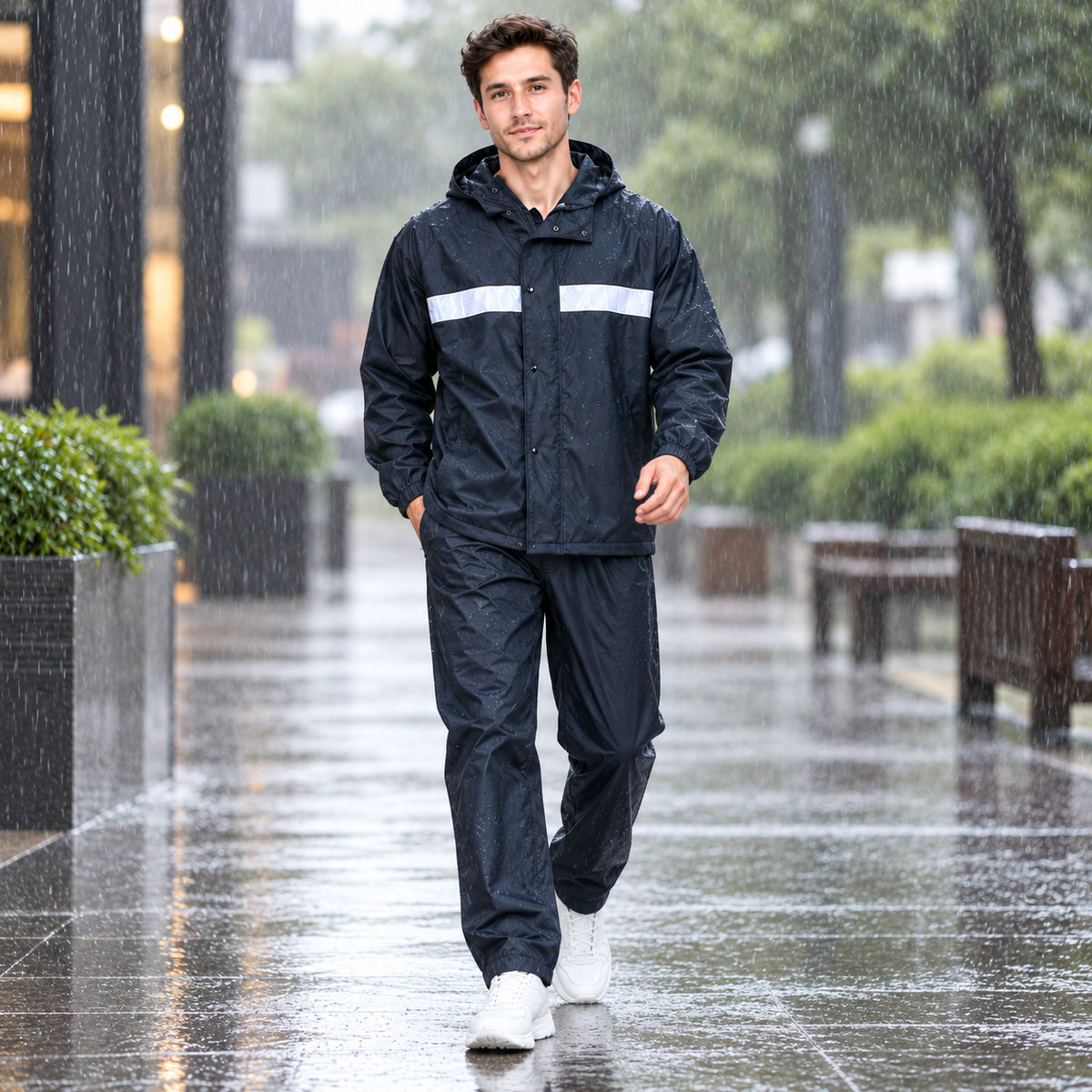Split Raincoat with Rain Pants for Motorcycle Riders