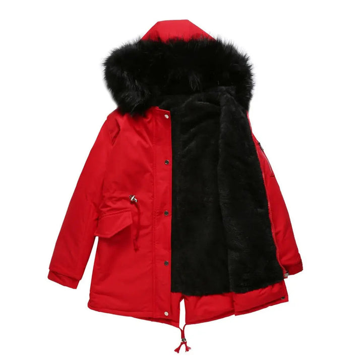 Women's Fleece Lined Parka Jacket with Hood