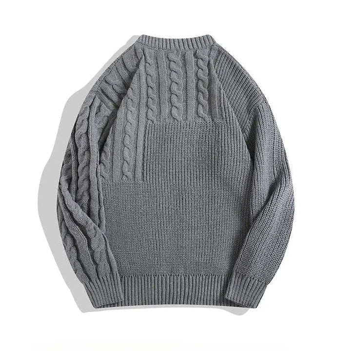 Women’s Cozy Mixed Knit Cardigan with Pockets