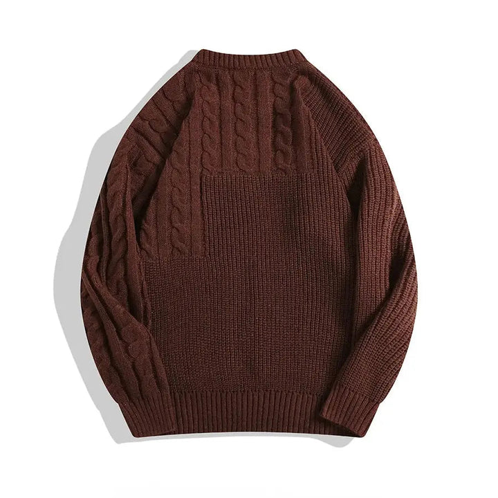 Women’s Cozy Mixed Knit Cardigan with Pockets