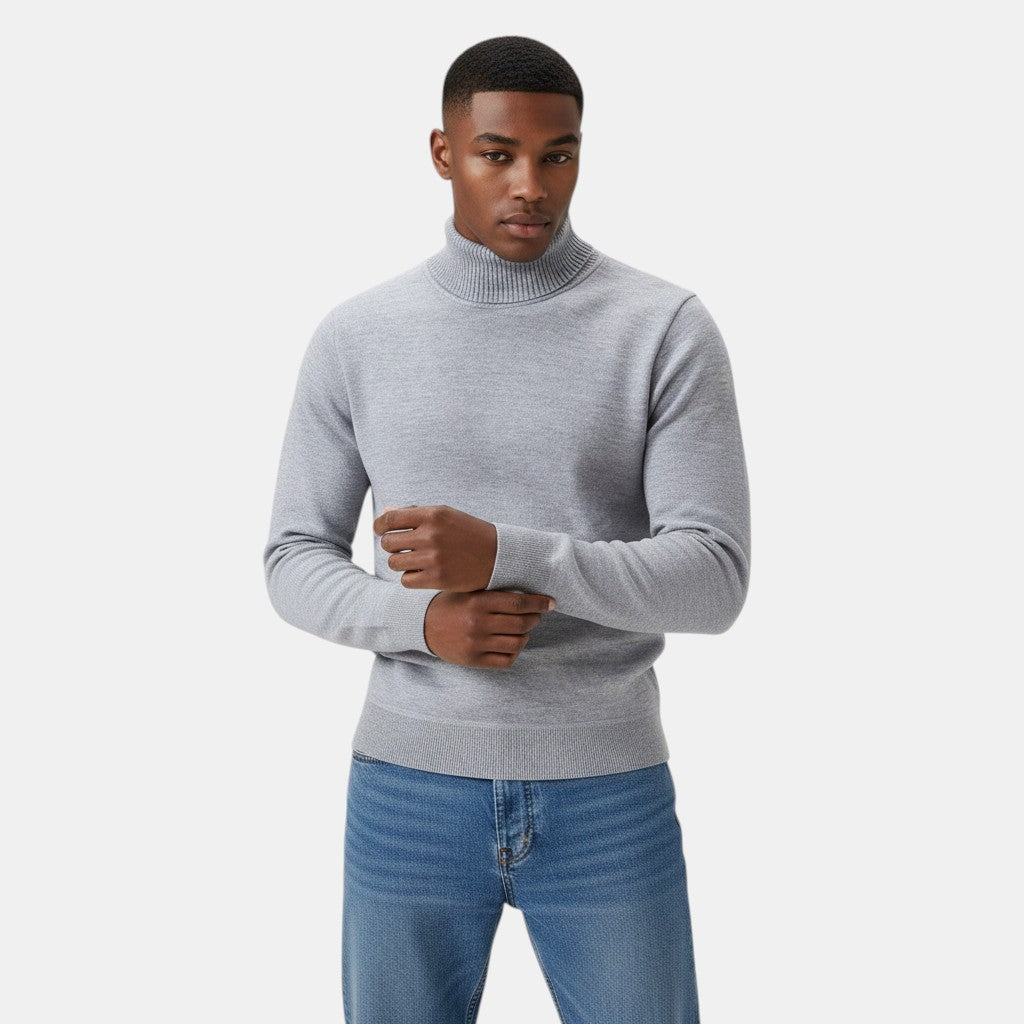 Men's Wool Roll Neck Jumper