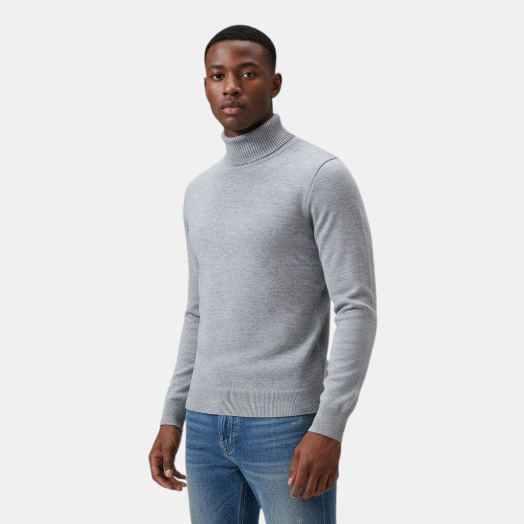Men's Wool Roll Neck Jumper