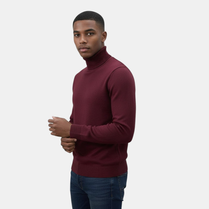 Men's Wool Roll Neck Jumper