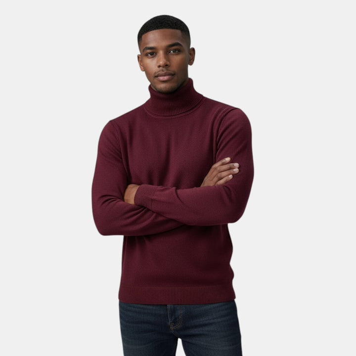 Men's Wool Roll Neck Jumper