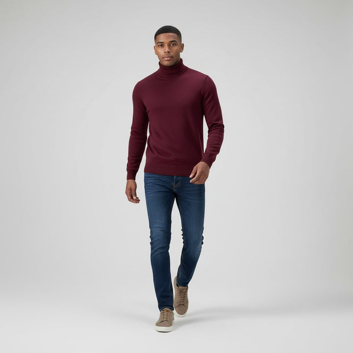 Men's Wool Roll Neck Jumper