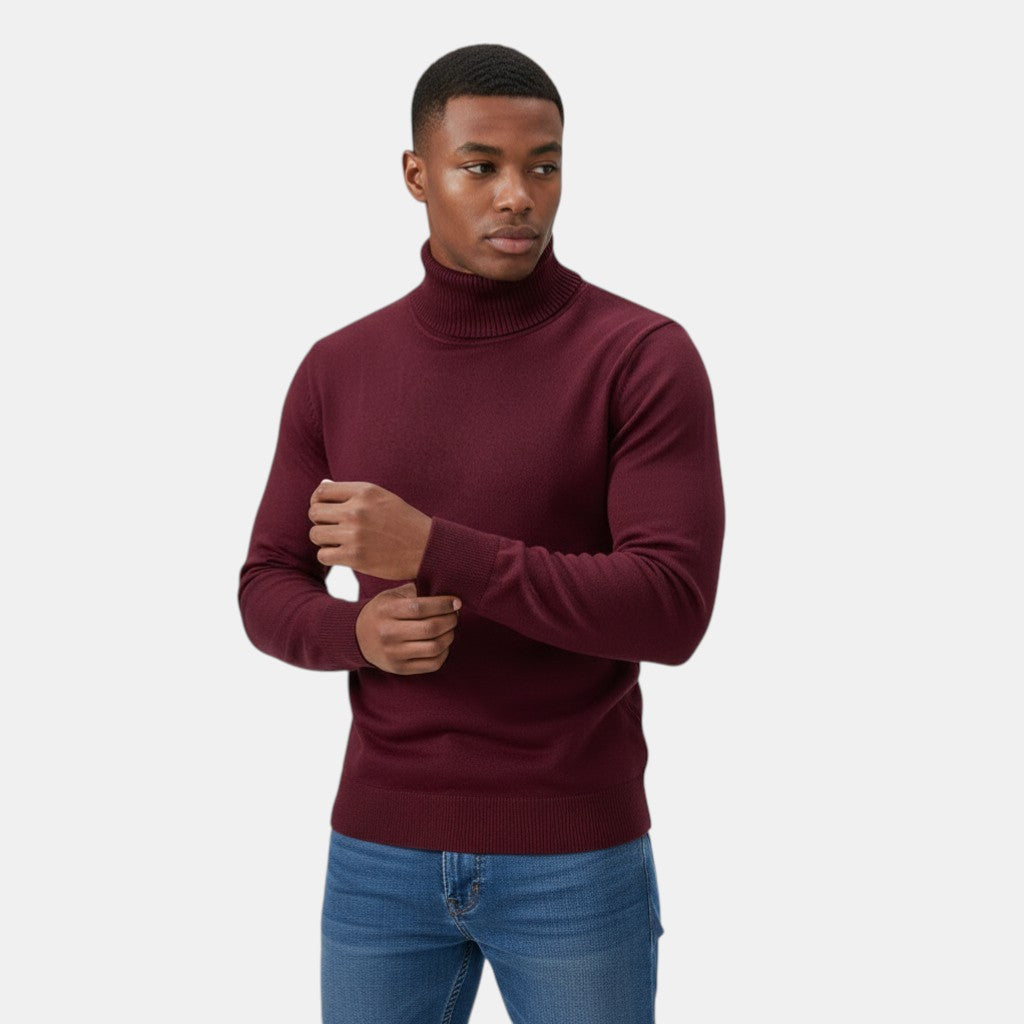 Men's Wool Roll Neck Jumper