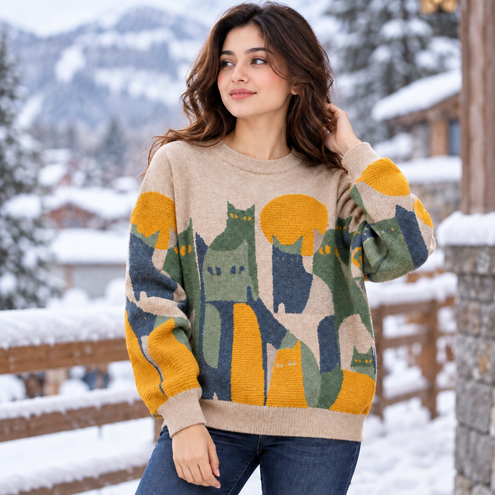 Women's Cozy Pullover Sweatshirt with Soft Fabric for Everyday Comfort and Style