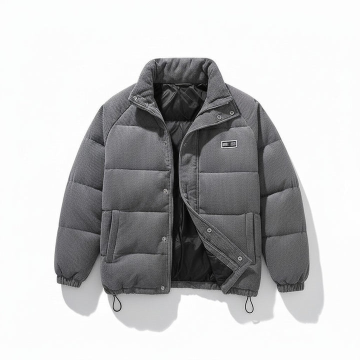 Men's Water-Repellent Winter Jacket with Adjustable Hood
