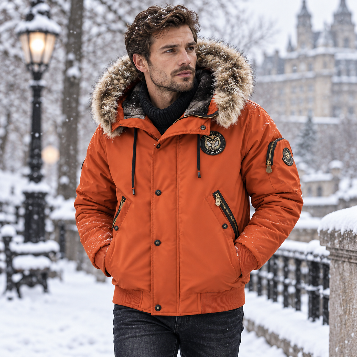 Men's Loose-Fit Padded Cotton Jacket