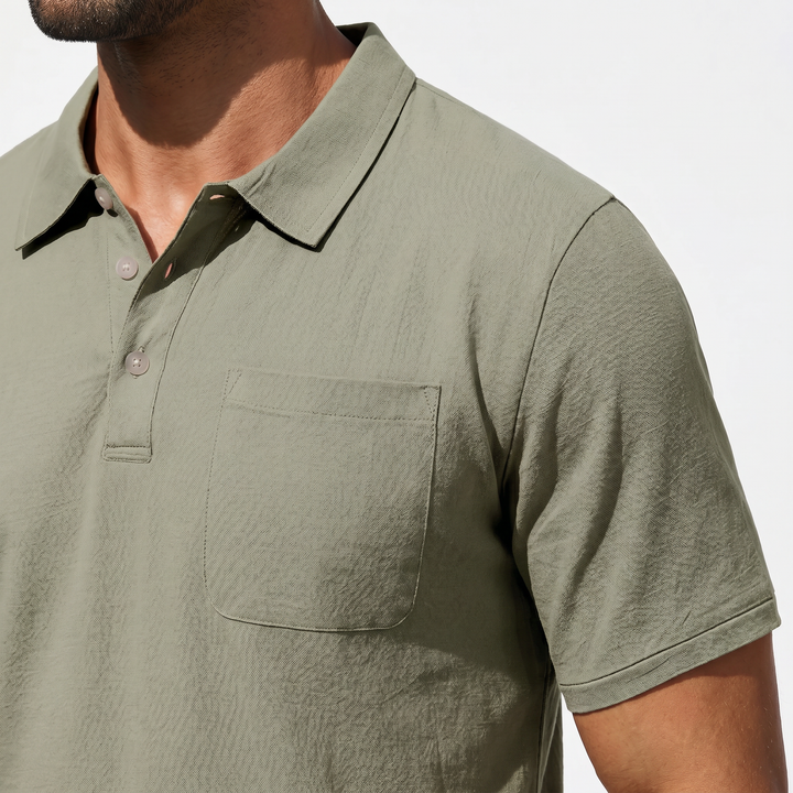 Men’s Short Sleeve Polo Shirt with Chest Pocket