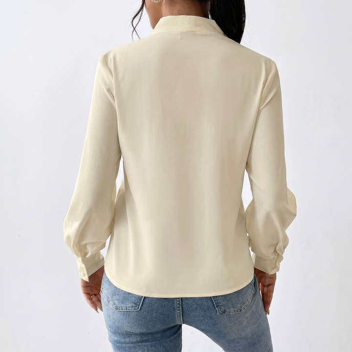 Women's Long Sleeve V-Neck Loose Blouse