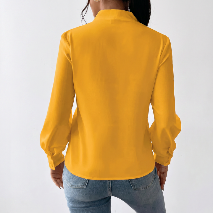 Women's Long Sleeve V-Neck Loose Blouse