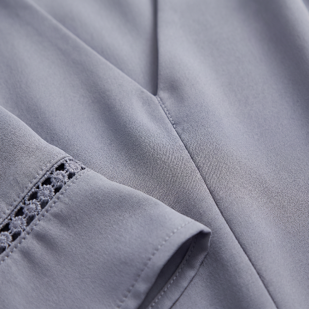 Elegant V-Neck Flared Sleeve Blouse for Women