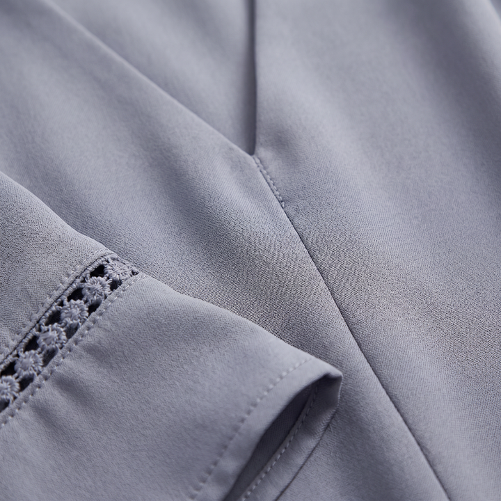 Elegant V-Neck Flared Sleeve Blouse for Women