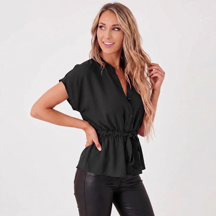 Women's Batwing Short Sleeve Chiffon Blouse