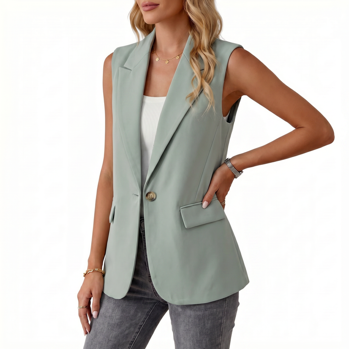Elegant Sleeveless Blazer Vest for Women