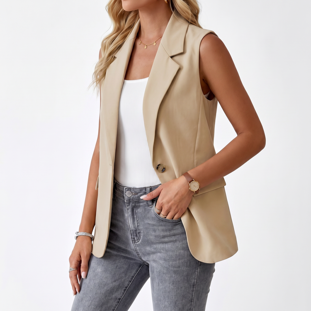 Elegant Sleeveless Blazer Vest for Women