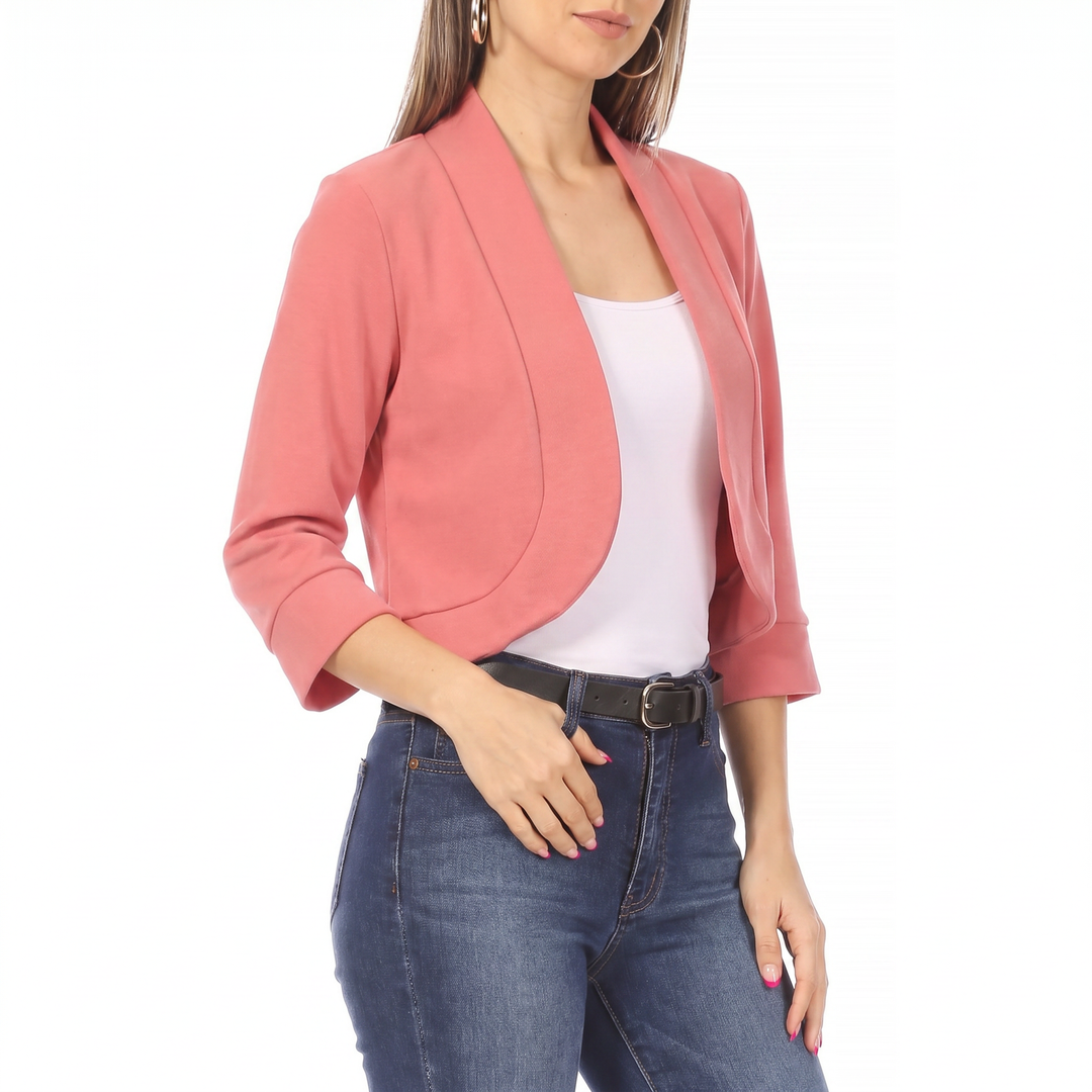 Women's Open Front Cropped Blazer