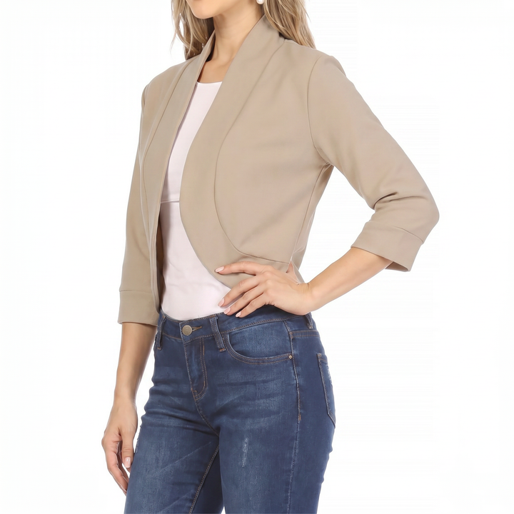 Women's Open Front Cropped Blazer