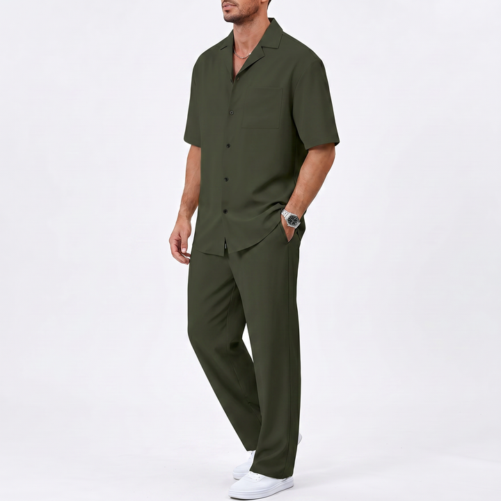 Men’s Short Sleeve Shirt and Trousers Set
