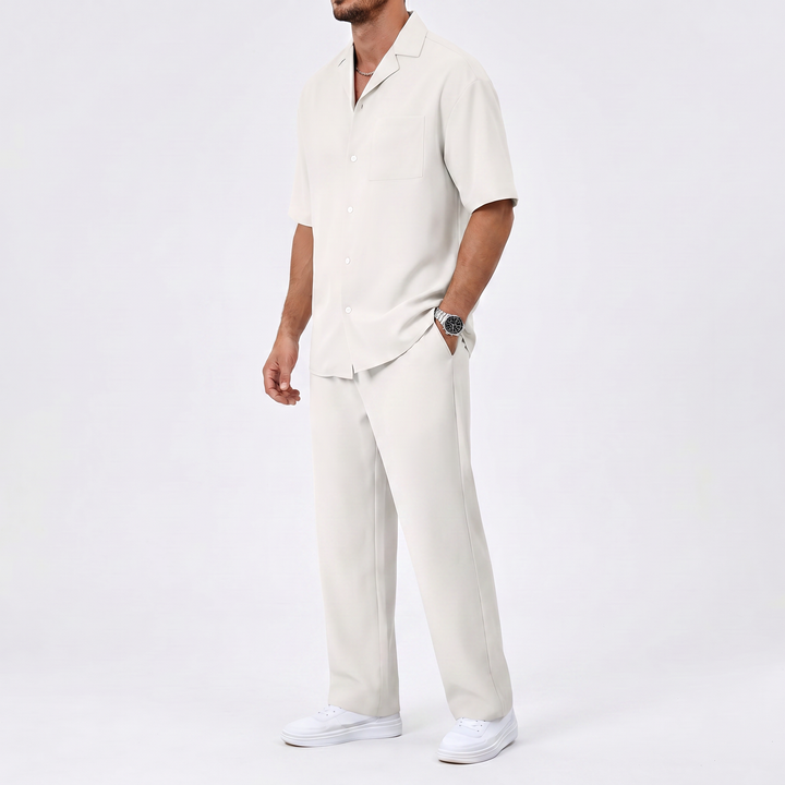 Men’s Short Sleeve Shirt and Trousers Set