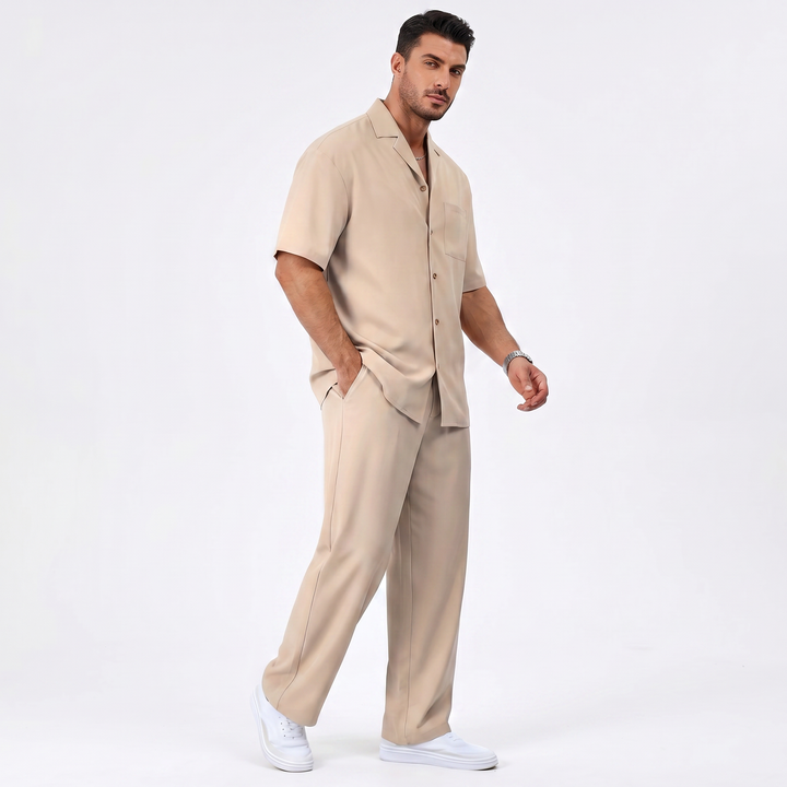 Men’s Short Sleeve Shirt and Trousers Set