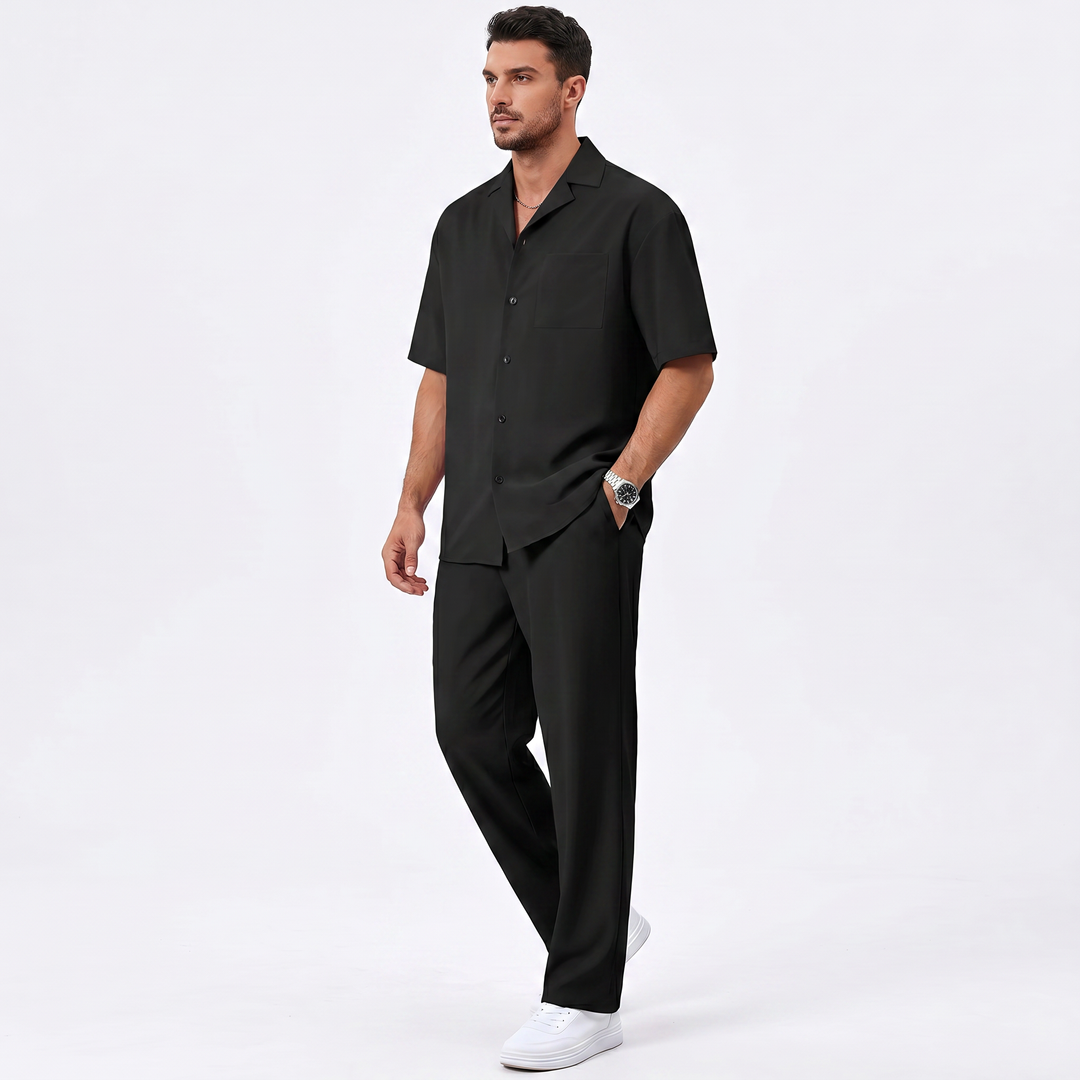 Men’s Short Sleeve Shirt and Trousers Set