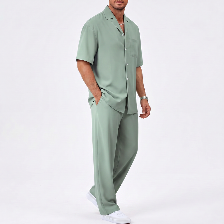 Men’s Short Sleeve Shirt and Trousers Set