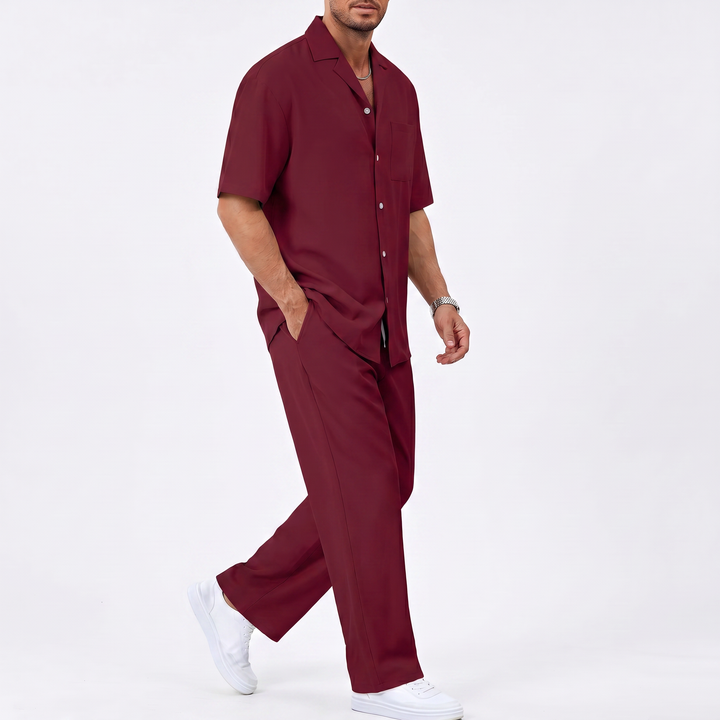 Men’s Short Sleeve Shirt and Trousers Set