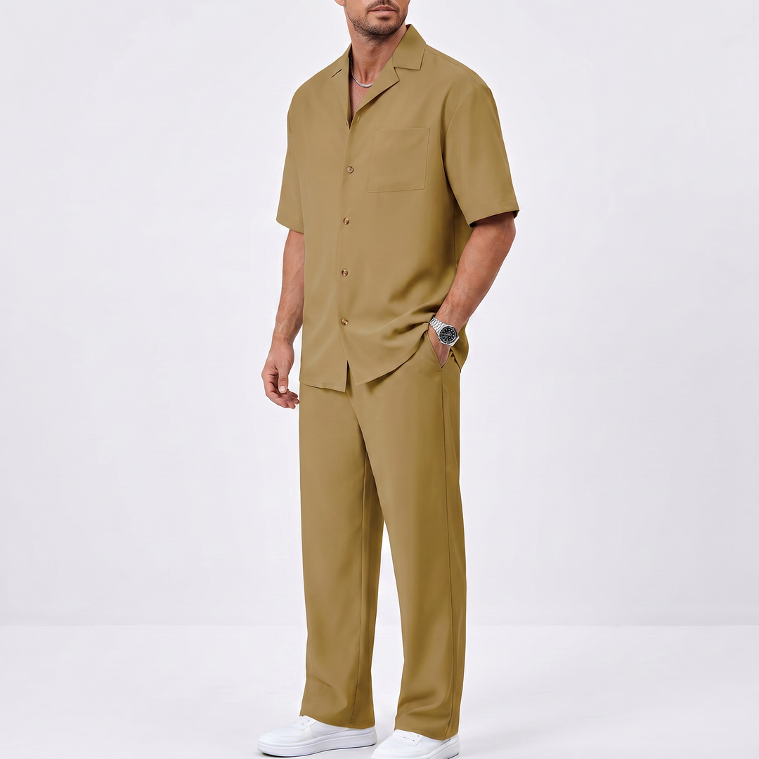 Men’s Short Sleeve Shirt and Trousers Set