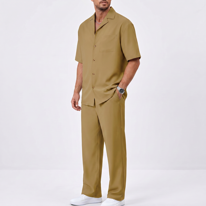 Men’s Short Sleeve Shirt and Trousers Set