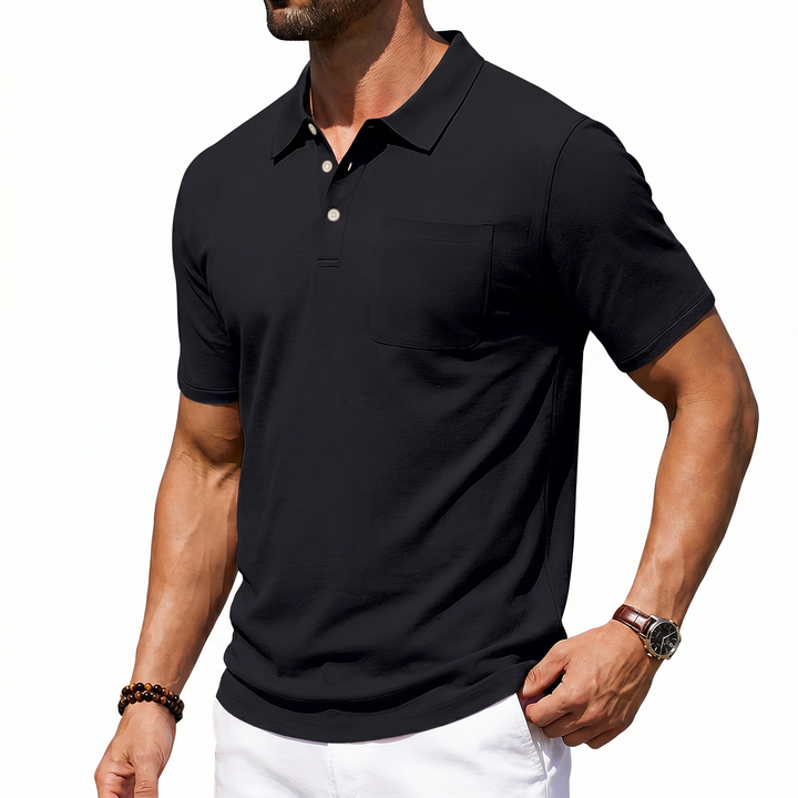 Men’s Short Sleeve Polo Shirt with Chest Pocket
