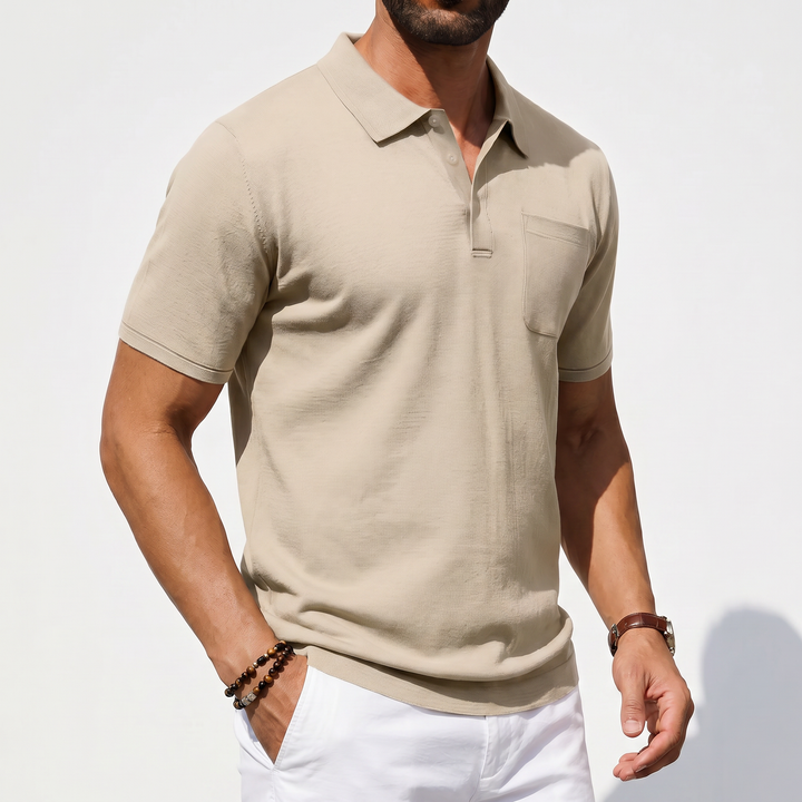 Men’s Short Sleeve Polo Shirt with Chest Pocket