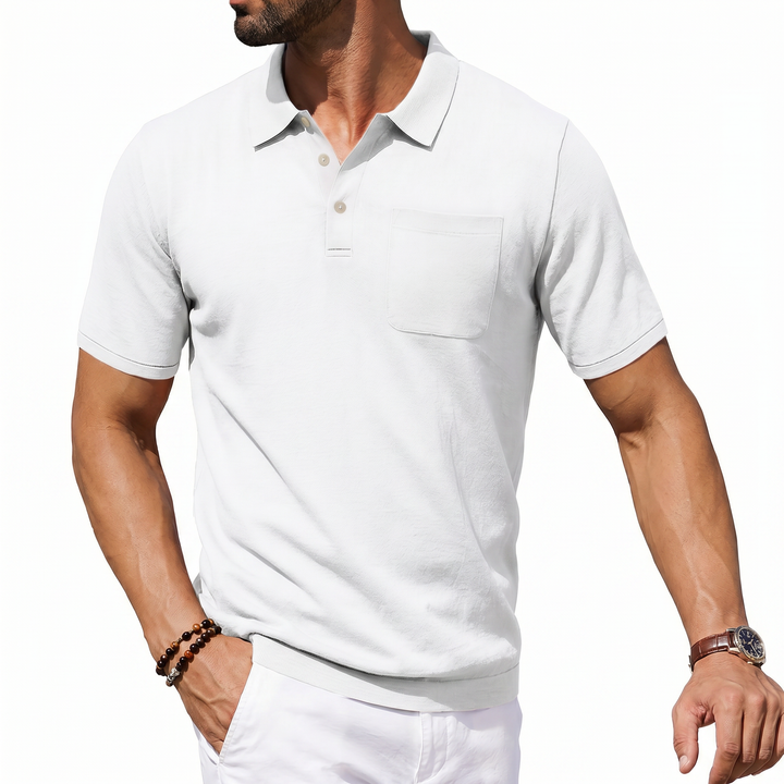 Men’s Short Sleeve Polo Shirt with Chest Pocket