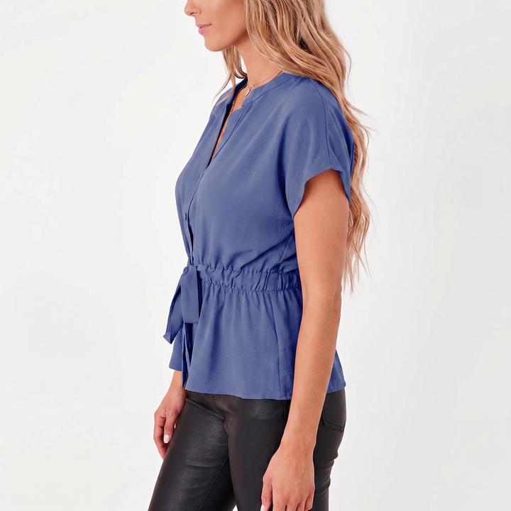 Women's Batwing Short Sleeve Chiffon Blouse