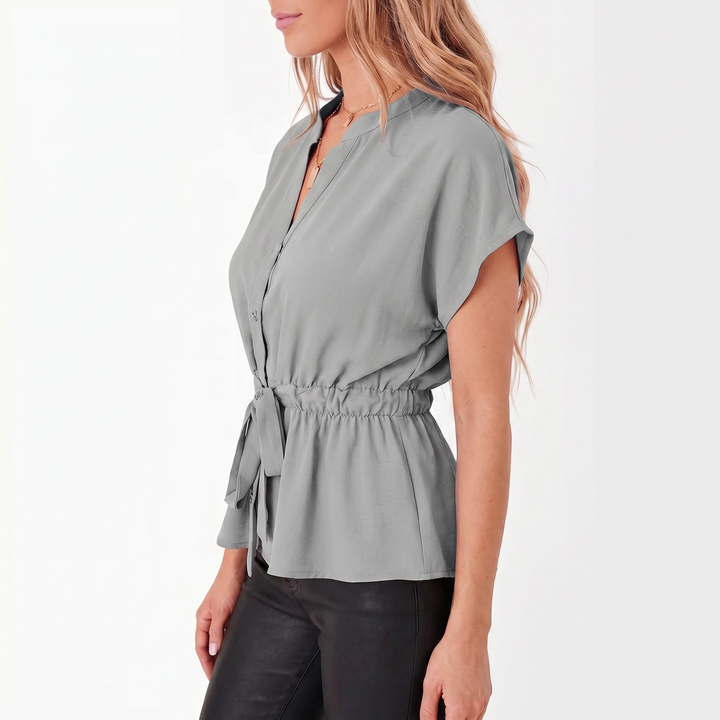Women's Batwing Short Sleeve Chiffon Blouse