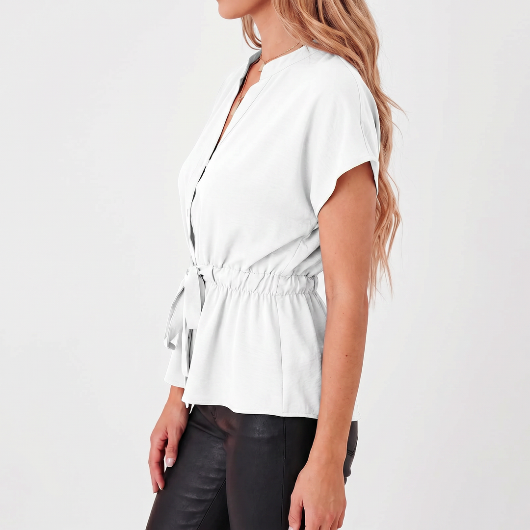 Women's Batwing Short Sleeve Chiffon Blouse
