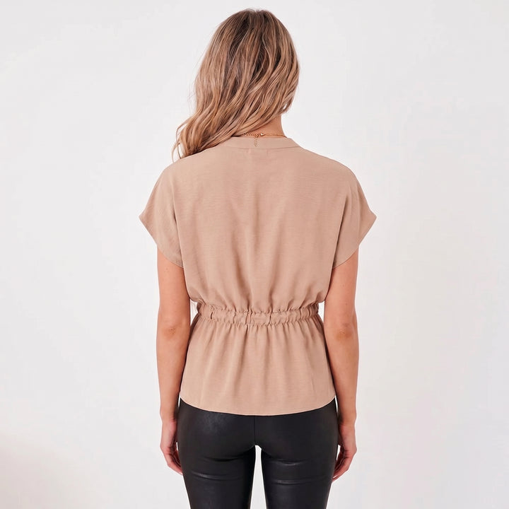 Women's Batwing Short Sleeve Chiffon Blouse