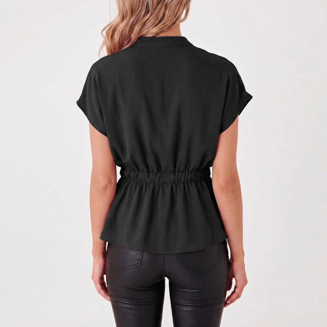 Women's Batwing Short Sleeve Chiffon Blouse