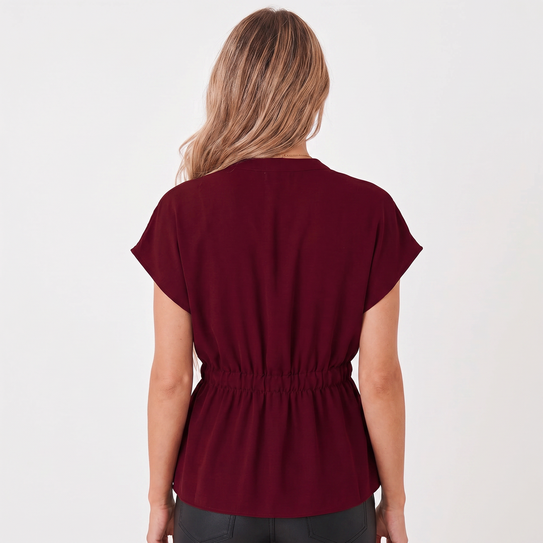Women's Batwing Short Sleeve Chiffon Blouse