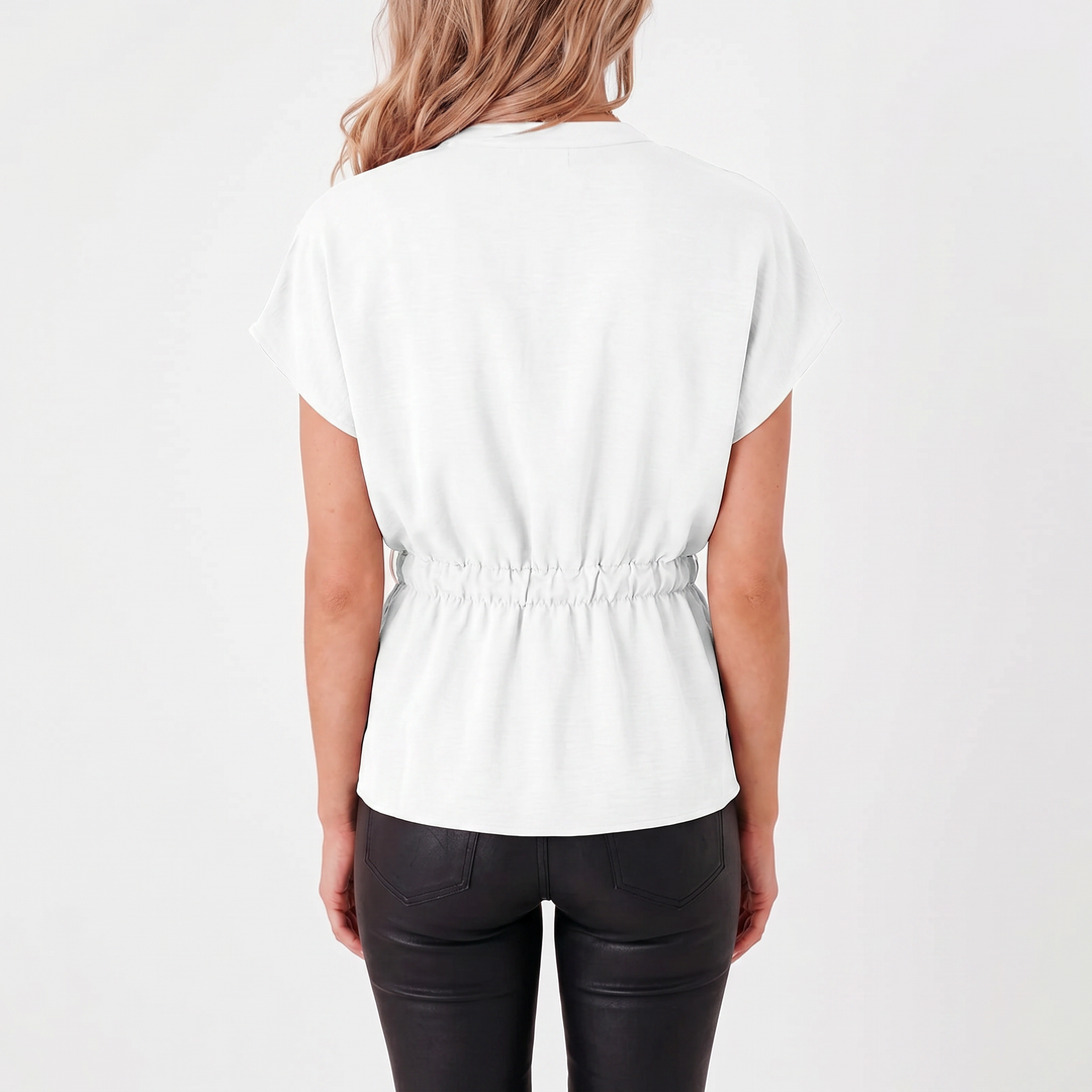 Women's Batwing Short Sleeve Chiffon Blouse