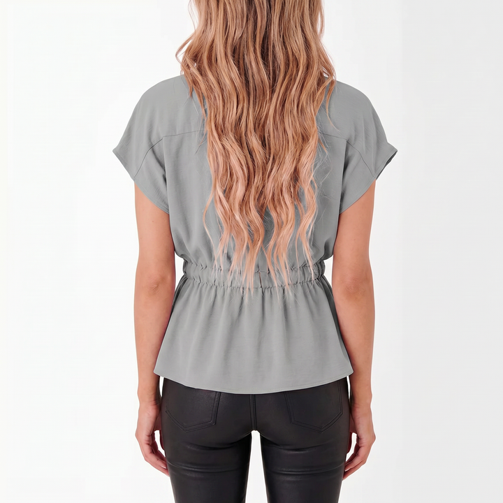 Women's Batwing Short Sleeve Chiffon Blouse