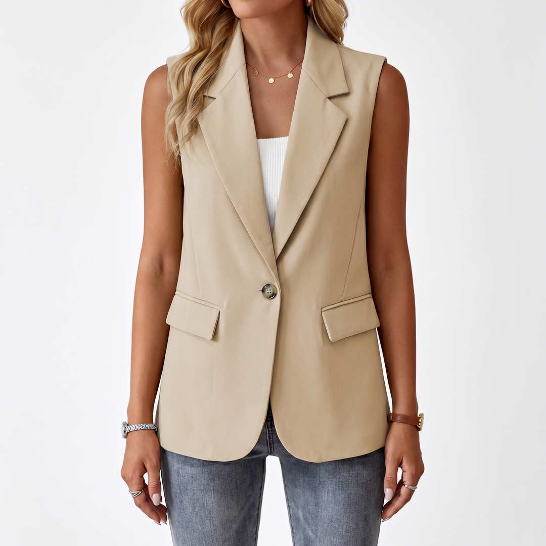 Elegant Sleeveless Blazer Vest for Women
