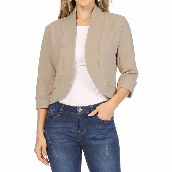 Women's Open Front Cropped Blazer