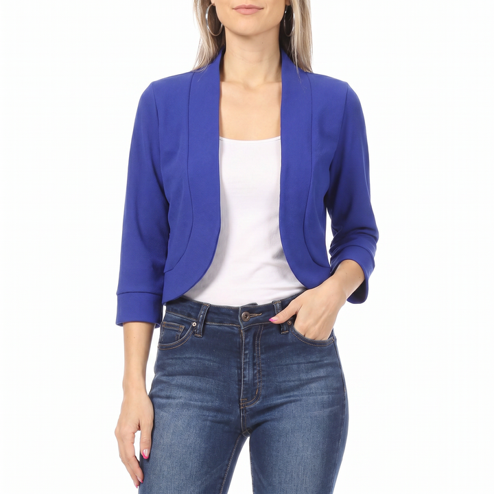 Women's Open Front Cropped Blazer